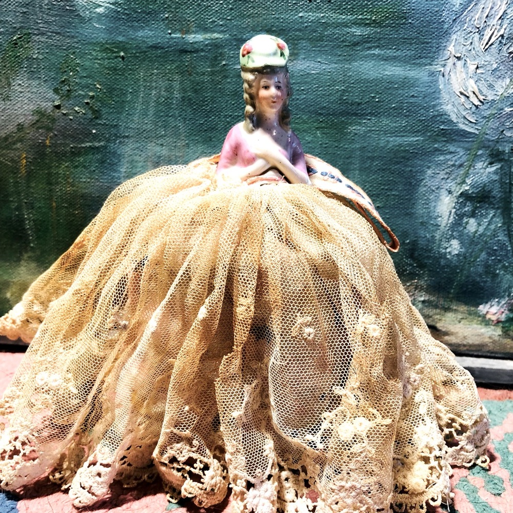Antique China Pin Cushion Doll